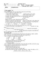 De thi dap an mon Hoa hoc 8 HK2 10112012