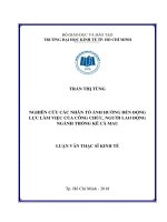 Tài liệu luận văn Nghiên Cứu Các Nhân Tố Ảnh Hưởng Đến Động Lực Làm Việc