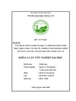 Ứng dụng công nghệ tin học và phương pháp gnss thực hiện công tác đo vẽ chỉnh lý bản đồ địa chính số 19 xã cam cọn huyện bảo yên tỉnh lào cai 