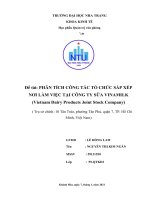 Tiểu luận  Quản Trị Điều Hành Văn Phòng Phân Tích Công Tác Tổ Chức Sắp Xếp Nơi Làm Việc Tại Công Ty Sữa Vinamilk