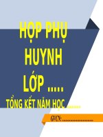 HỌP PHỤ HUYNH CUỐI năm học 