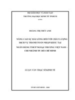 Tài liệu luận văn Nâng Cao Sự Hài Lòng Đối Với Chất Lượng Dịch Vụ Thanh Toán