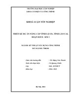 khóa luận tốt nghiệp. thiết kế dự án nâng cấp tỉnh lộ 151, tỉnh lào cai, đoạn km 0   km 1
