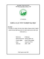 Vai trò của phụ nữ dân tộc mông trong phát triển kinh tế hộ trên địa bàn xã sốp cộp huyện sốp cộp tỉnh sơn la 