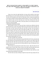 RÈN LUYỆN kĩ NĂNG NGHE và NHẬN BIẾT cấu TRÚC TRONG dạy học môn HÌNH THỨC, THỂ LOẠI âm NHẠC ở TRƯỜNG CAO ĐẲNG sư PHẠM NAM ĐỊNH 