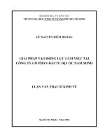 Tài liệu luận văn Giải Pháp Tạo Động Lực Làm Việc Tại Công Ty Cổ Phần Đầu Tư