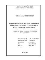 khóa luận tốt nghiệp  thiết kế bản vẽ kiến trúc công trình nhà ở kết hợp với văn phòng, xã nhuận trạch, huyện lương sơn, tỉnh hòa bình
