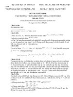 De thi chuyen DHSP 2012