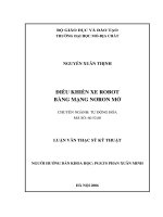 Điều khiển xe robot bằng mạng nơron mờ    