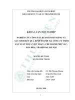 Nghiên cứu công tác kế toán bán hàng và xác định kết quả kinh doanh tại công ty TNHH sản xuất nhựa việt nhật   chi nhánh phố vác, dân hòa, thanh oai, hà nội (khóa luận   kinh tế và quản trị kinh doanh) 