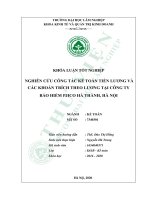 Nghiên cứu công tác kế toán tiền lương và các khoản trích theo lương tại công ty bảo hiểm PJICO hà thành, hà nội( khóa luận   kinh tế và quản trị kinh doanh) 