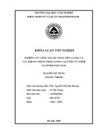 Khóa luận   kinh tế và quản trị kinh doanh  nghiên cứu công tác kế toán tiền lương và các khoản trích theo lương tại công ty TNHH gattner việt nam 