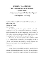 Môn: Văn hóa nghệ thuật các dân tộc thiểu số  Việt Nam hiện đại: Trang phục của người Pu Péo Cao Nguyên Đá Đồng Văn –Hà Giang