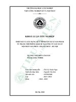 Thiết kế và xây dựng quy trình sản xuất sản phẩm tủ trang trí phòng khách tại công ty sản xuất nội thất gia phát   thạch thất   hà nội (khóa luận   công nghiệp gỗ) 