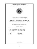 Nghiên cứu tạo động lực lao động tại công ty cổ phần cơ điện xuân mai, hà nội (khóa luận   kinh tế và quản trị kinh doanh) 