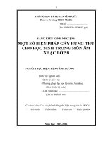 sáng kiến kinh nghiệm   giải pháp nâng cao chất lượng giáo dục   đề tài SANG KIEN KINH NGHIEM một số BIỆN PHÁP gây HỨNG THÚ CHO học SINH TRONG môn âm NHẠC lớp 8 