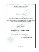 Tiến sĩ   lâm sinh  nghiên cứu tính đa dạng và một số đặc điểm sinh thái của khu hệ chim tại khu bảo tồn thiên nhiên đồng sơn   kỳ thượng, tỉnh quảng ninh 
