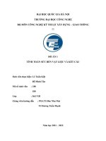 Đồ Án Sức Bền Vật Liệu và Kết Cấu