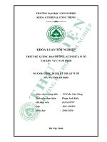 Thiết kế xưởng bảo dưỡng, sửa chữa ô tô tại khu vực thành phố nam định (khóa luận   cơ điện và công trình) 