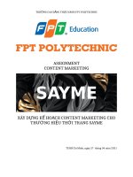 CONTENT MARKETING-XÂY DỰNG THƯƠNG HIỆU THỜI TRANG