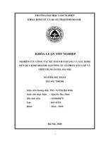 Nghiên cứu công tác kế toán bán hàng và xác định kết quả sản xuất kinh doanh tại công ty cổ phần xây lắp và thiết bị ngân hà, hà nội(khóa luận   kinh tế và quản trị kinh doanh) 