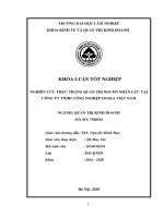 Nghiên cứu thực trạng quản trị nhân lực tại công ty TNHH công nghiệp OSAKA việt nam 