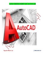 GIÁO TRÌNH THIẾT kế AUTOCAD 2d+3d