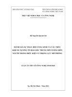 Luận án tiến sĩ đánh giá sự thay đổi tăng sinh và cấu trúc khung xương tế bào gốc trung mô cuống rốn người trong điều kiện vi trọng lực mô phỏng 