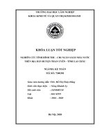 Nghiên cứu tình hình thu   chi ngân sách nhà nước trên địa bàn huyện than uyên, tỉnh lai châu 