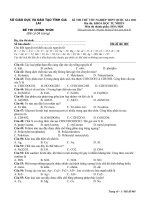 Đề thi môn Hóa sở Gia Lai  2021 ( có đáp án )