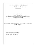 Hệ thống điện năng lượng mặt trời tự bắt theo hướng ánh sáng 