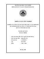 Nghiên cứu công tác kế toán tiêu thụ và xác định kết quả kinh doanh tại công ty TNHH thương mại quốc tế thu hiền, hà nội (khóa luận   kinh tế và quản trị kinh doanh) 