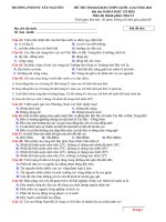 Đề thi thử tốt nghiệp THPT năm 2021 môn Địa lí có đáp án - Trường PTDTNT Tây Nguyên