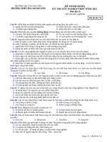 Đề thi thử tốt nghiệp THPT năm 2021 môn Địa lí có đáp án - Trường THPT TH Cao Nguyên