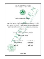 Lập quy trình chuẩn đoán bảo dưỡng, sửa chữa hệ thống cung cấp nhiên liệu diesel điểu khiển điện tử trên dòng xe của hãng kia   huyndai santafe 2011 (khóa luận   cơ điện và công trình) 