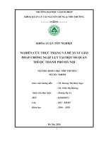 Nghiên cứu thực trạng và đề xuất giải pháp chống ngập lụt tại một số quận thuộc thành phố hà nội (khóa luận   quản lý tài nguyên rừng và môi trường) 