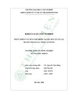 Phát triển cây bí xanh thơm tại địa bàn xã lê lai, huyện thạch an, tỉnh cao bằng (khóa luận   kinh tế và quản trị kinh doanh) 