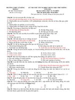 Đề thi thử tốt nghiệp THPT năm 2021 môn Sinh học có đáp án - Trường THPT Lê Hồng Phong