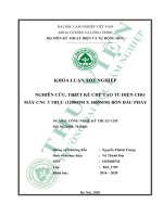 Nghiên cứu, thiết kế chế tạo tủ điện cho máy CNC 3 trục (1200MM x 1000MM) bốn đầu phay (khóa luận   cơ điện và công trình) 