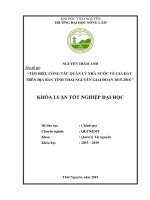 Luận văn tốt nghiệp tìm hiểu công tác quản lý nhà nước về giá đất trên địa bàn tỉnh thái nguyên giai đoạn 2015   2018 