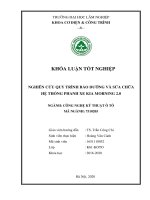 Nghiên cứu quy trình bảo dưỡng và sửa chữa hệ thống phanh xe kia moring 2 0 (khóa luận   cơ điện và công trình) 