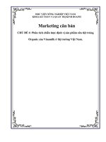 Phân tích chiến lược định vị sản phẩm sữa tiệt trùng Organic của Vinamilk ở thị trường Việt Nam.