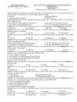 Đề thi thử tốt nghiệp THPT năm 2021 môn Địa lí có đáp án - Trường THPT Lý Tự Trọng