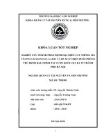 Nghiên cứu thành phần bệnh hại trên cây thông mã vĩ (pinus masoniana lamb) và đề xuất biện pháp phòng trừ bệnh hại chính tại vườn quốc gia ba vì, tp  hà nội (khóa luận   quản lý tài nguyên rừng và môi trường) 