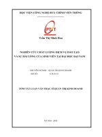 Nghiên cứu chất lượng dịch vụ đào tạo và sự hài lòng của sinh viên tại đại học đại nam (tóm tắt luận văn ngành quản trị kinh doanh) 