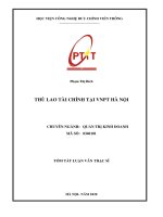 Thù lao tài chính tại VNPT hà nội (tóm tắt luận văn ngành quản trị kinh doanh) 