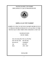 Nghiên cứu công tác kế toán tập hợp chi phí sản xuất và tính giá thành sản phẩm xây lắp tại công ty TNHH thương mại và phát triển công nghệ DELTA việt nam (khóa luận   kinh tế và quản trị kinh doanh) 