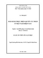 Bảo đảm thực hiện quyền tư pháp ở việt nam hiện nay 