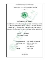 Nghiên cứu công tác kế toán tập hợp chi phí sản xuất và tính giá thành sản phẩm xây lắp tại công ty TNHH xây dựng và thương mại anh tuấn, ki ốt 4, chợ bãi, xã vân phúc, huyện phúc thọ, thành phố hà nội 