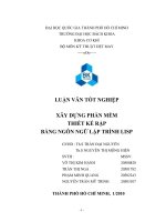 LUẬN VĂN TỐT NGHIỆP: XÂY DỰNG PHẦN MỀM THIẾT KẾ RẬP BẰNG NGÔN NGỮ LẬP TRÌNH LISP